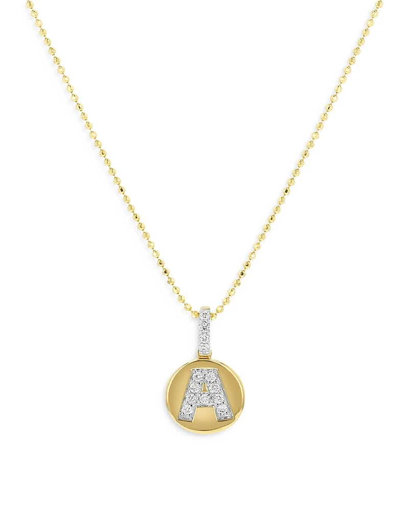 Bloomingdale's Fine Collection Diamond Accent Initial Pendant Necklaces