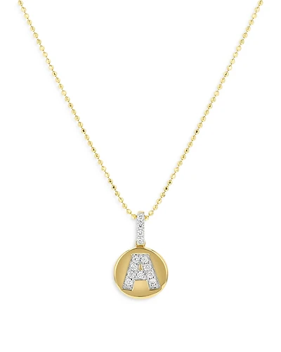 Bloomingdale's Fine Collection Diamond Accent Initial Pendant Necklaces