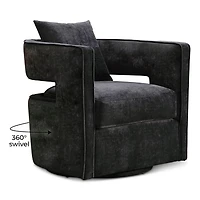 Kennedy Velvet Swivel Chair
