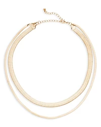 Snake Chain Layered Collar Necklace, 16"-19" - Exclusive