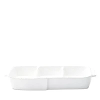 Melamine Lastra White Three-Part Server