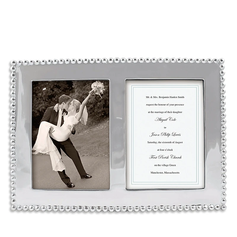 Mariposa Beaded Double 5 x 7 Frame