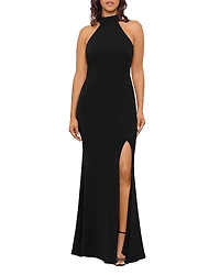 Aqua Halter Neck Gown - Exclusive