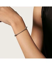 Sterling Silver Legends Naga Dragon Station Link Bracelet