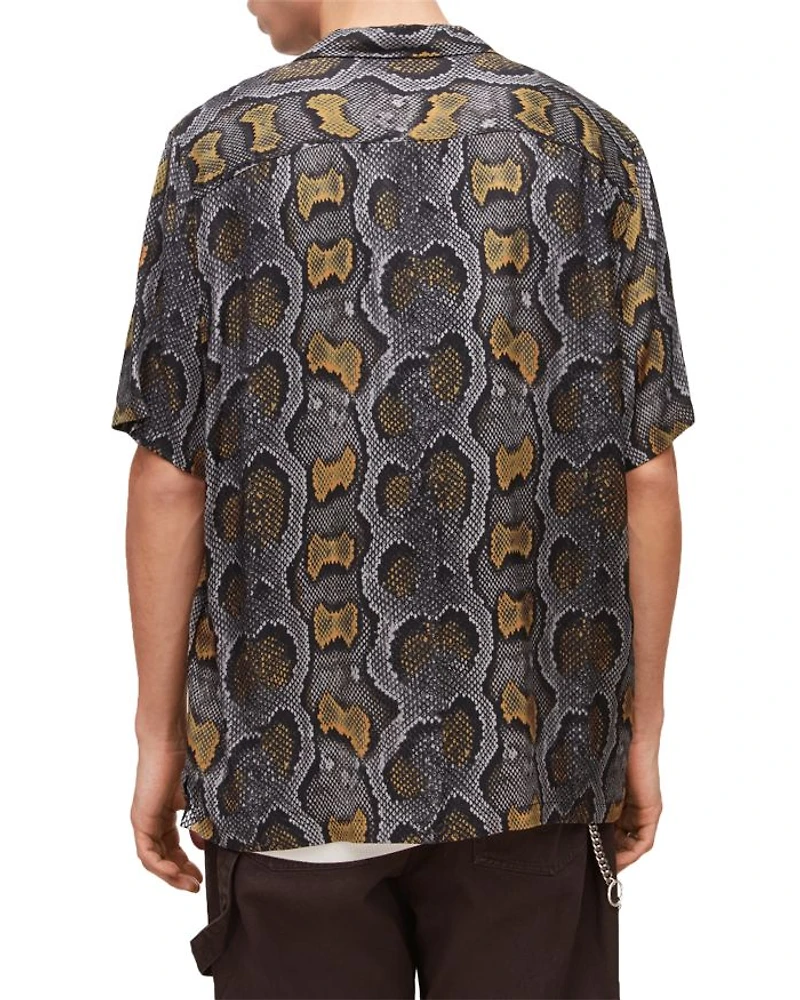 Copperhead Print Short Sleeve Camp Shirt