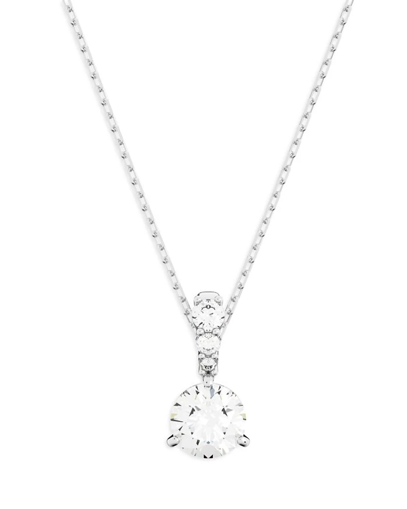 Stilla Solitaire Crystal Pendant Necklace, 14.9"