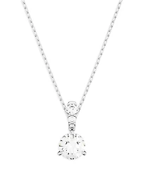 Stilla Solitaire Crystal Pendant Necklace, 14.9"
