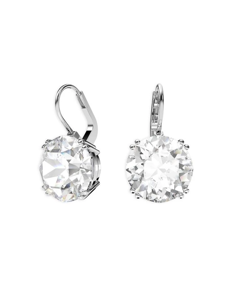 Millenia Crystal Drop Earrings in Rhodium Plated