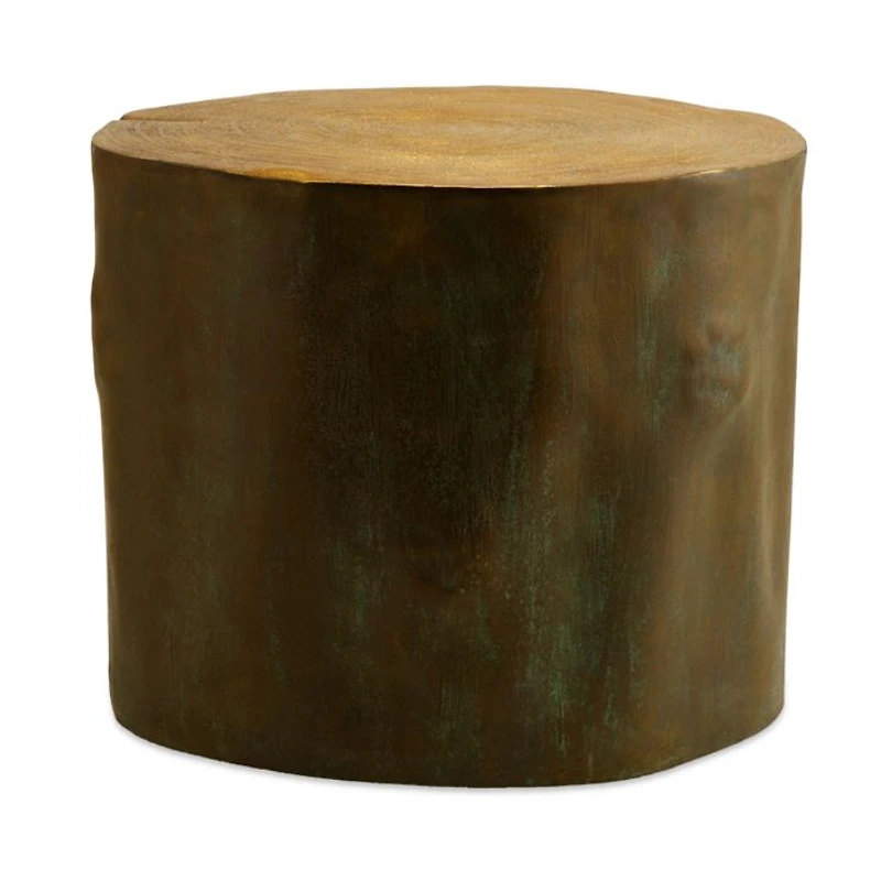 Etched Brass Stool, Large