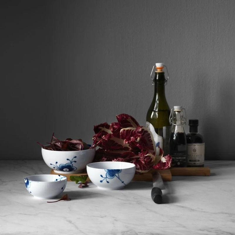 Blue Fluted Mega Large Serving Bowl