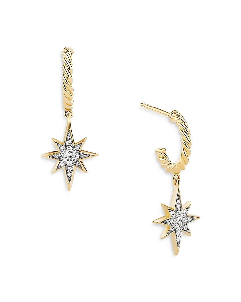David Yurman Cable Collectibles North Star Drop Earrings