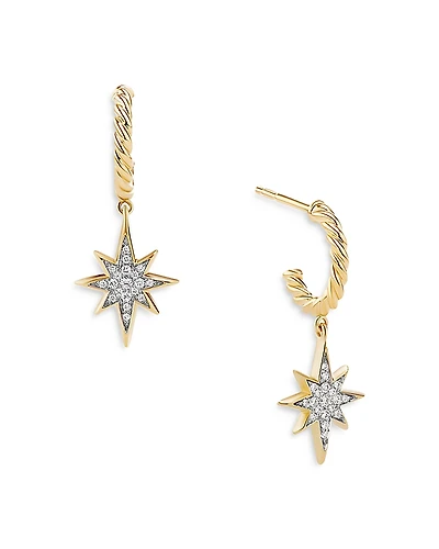 David Yurman Cable Collectibles North Star Drop Earrings