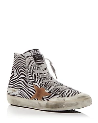 Golden Goose Women's Francy Penstar Horsey Calf Hair High Top Sneakers