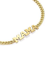 14K Yellow Gold Personalized MAMA Link Bracelet