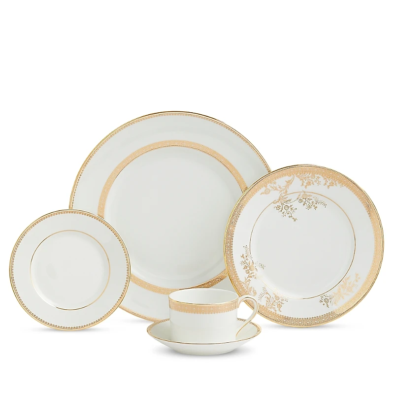 Vera Wang Wedgwood Lace Gold 5-Piece Place Setting