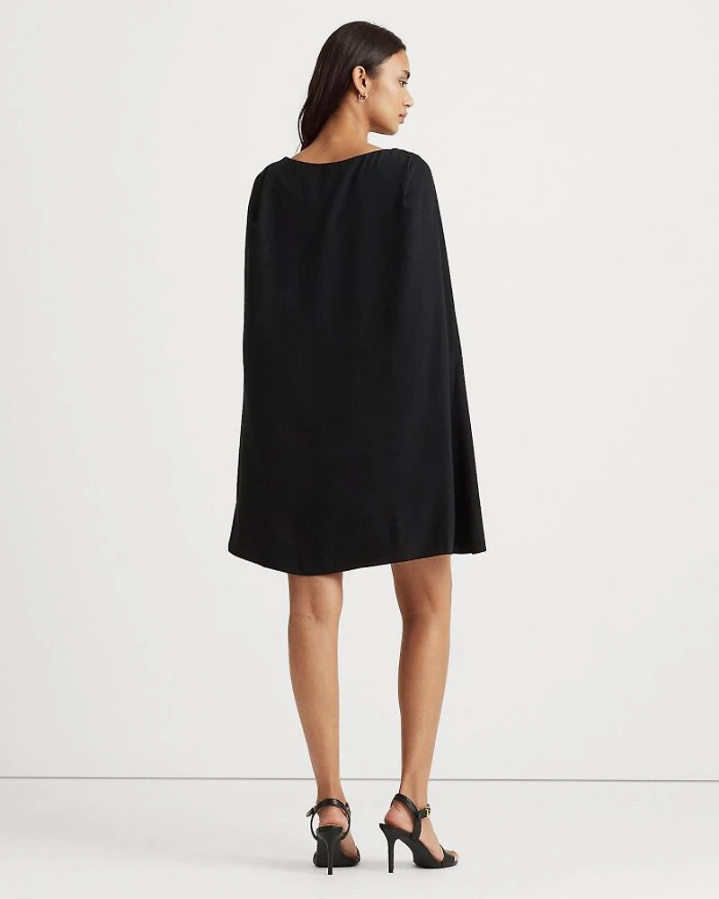 Cape Georgette Cocktail Dress