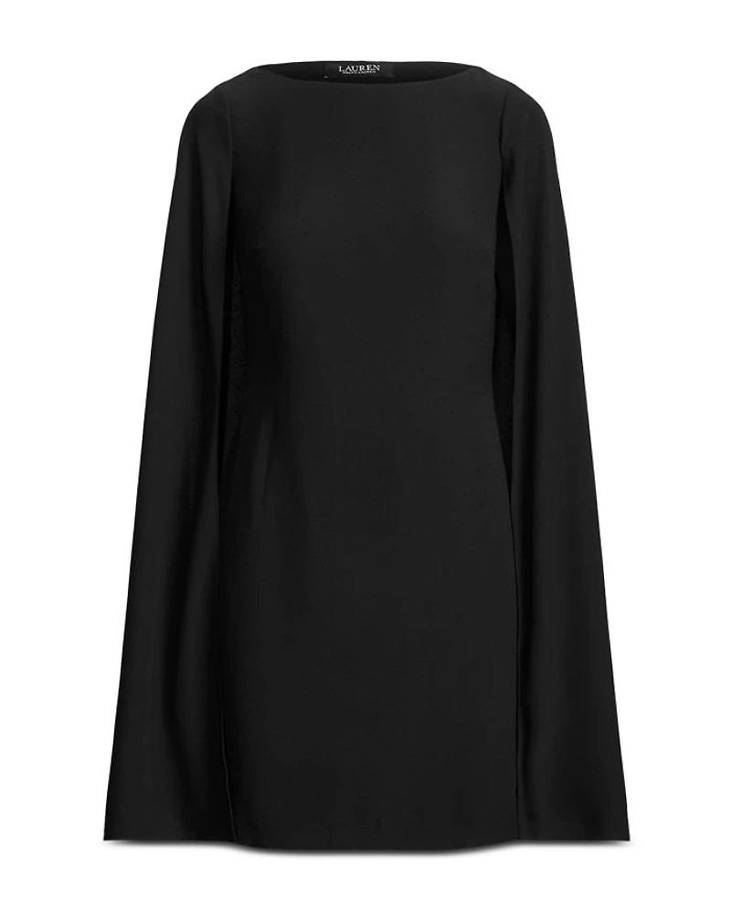 Cape Georgette Cocktail Dress