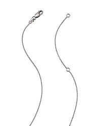 Roberto Coin 18K White Gold or Yellow and Diamond Extra Small Circle Necklace, 16"-18"