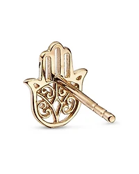 Hamsa Hand Stud Earrings in 14K Yellow Gold - Exclusive