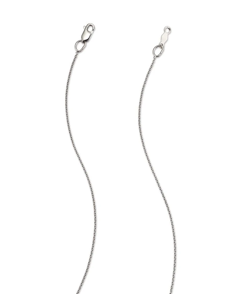 Diamond Cross Pendant Necklace in 14K White Gold, 0.25 tcw