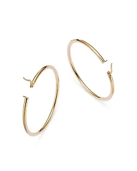 18K Yellow Gold Hoop Earrings