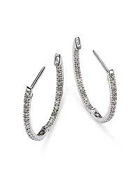 Inside-Out Diamond Hoop Earrings in 14K White Gold, 0.50 tcw