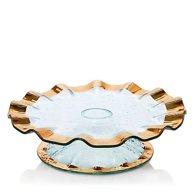 Annieglass Ruffle Cake Plate