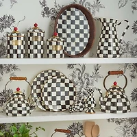Courtly Check Enamel Canisters