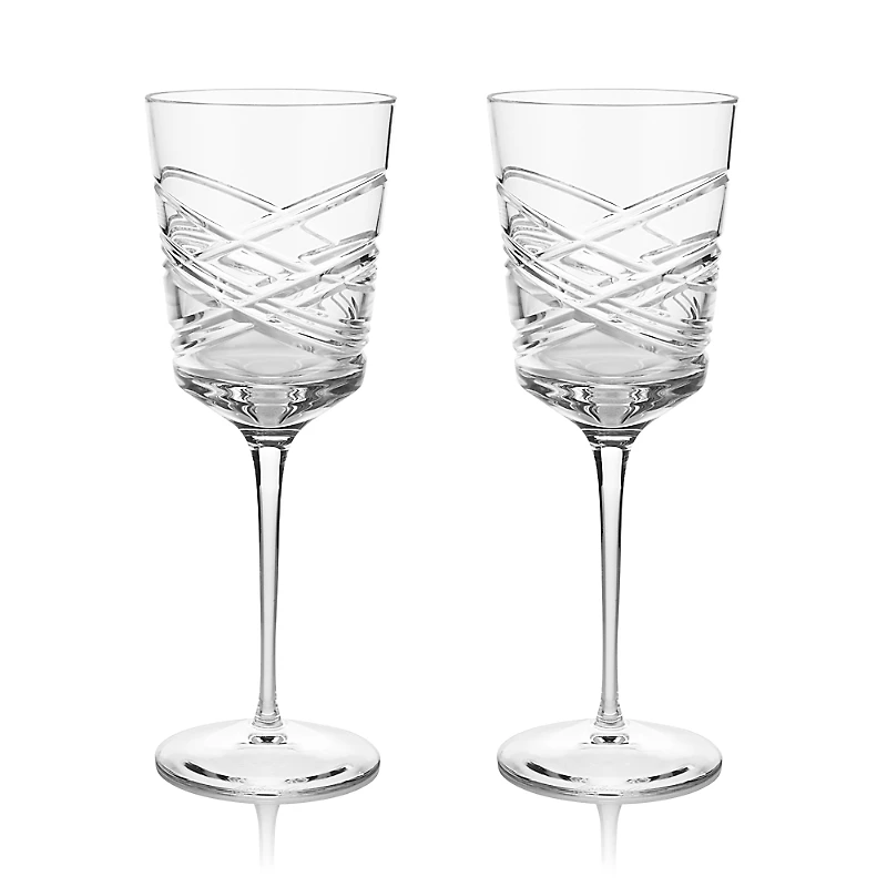 Waterford Aran Mastercraft White Wine Glasses, Set of 2