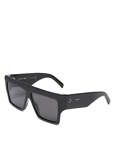 Celine Polarized Flat Top Square Sunglasses, 57mm