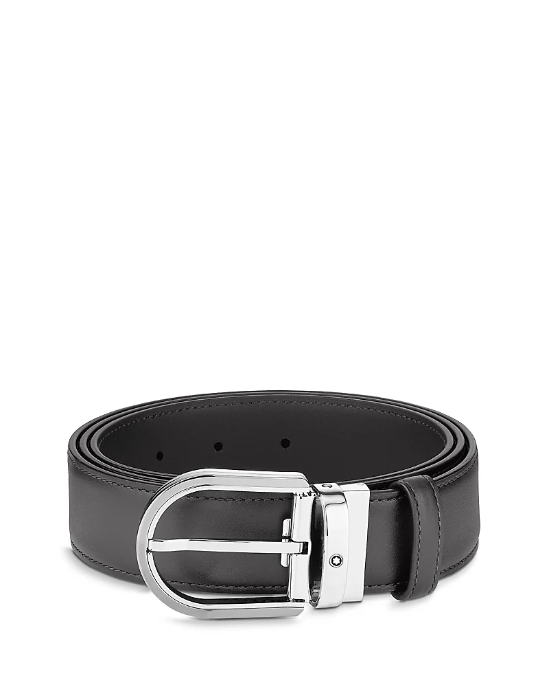 Montblanc Horseshoe Buckle Leather Belt