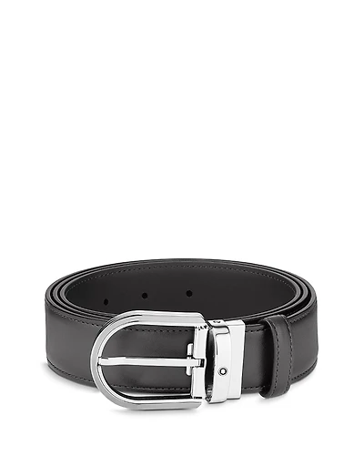 Montblanc Horseshoe Buckle Leather Belt