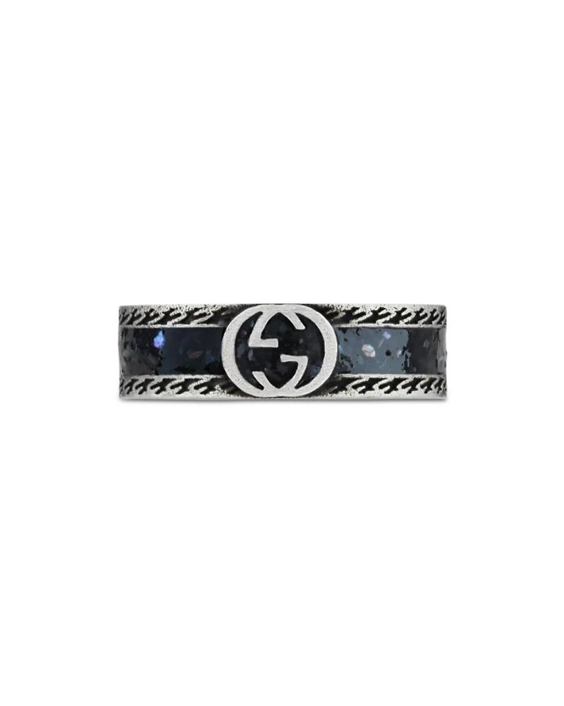 Silver Interlocked G 6mm Band Ring
