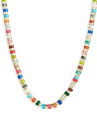 Kenneth Jay Lane Rainbow Stone Strand Necklace, 18