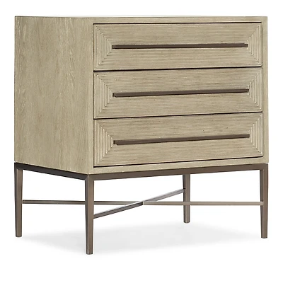 Cascade Three-Drawer Nightstand
