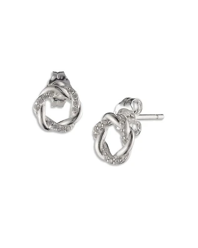 Pavé Open Knot Stud Earrings