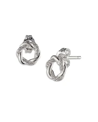 Pavé Open Knot Stud Earrings