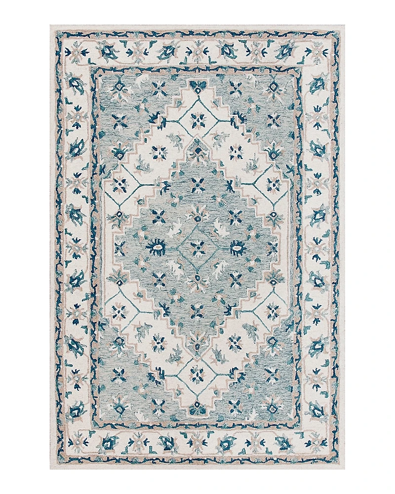 Lr Home Hans Traditional Trailing Floral Medallion Area Rug, 93 x 117