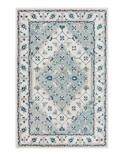 Lr Home Hans Traditional Trailing Floral Medallion Area Rug, 93 x 117