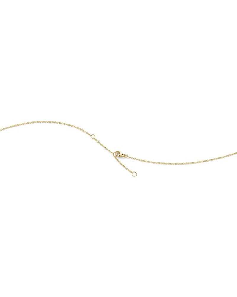 18K Yellow Gold Diamond Pavé Mercy Small Pendant Necklace, 17.72"
