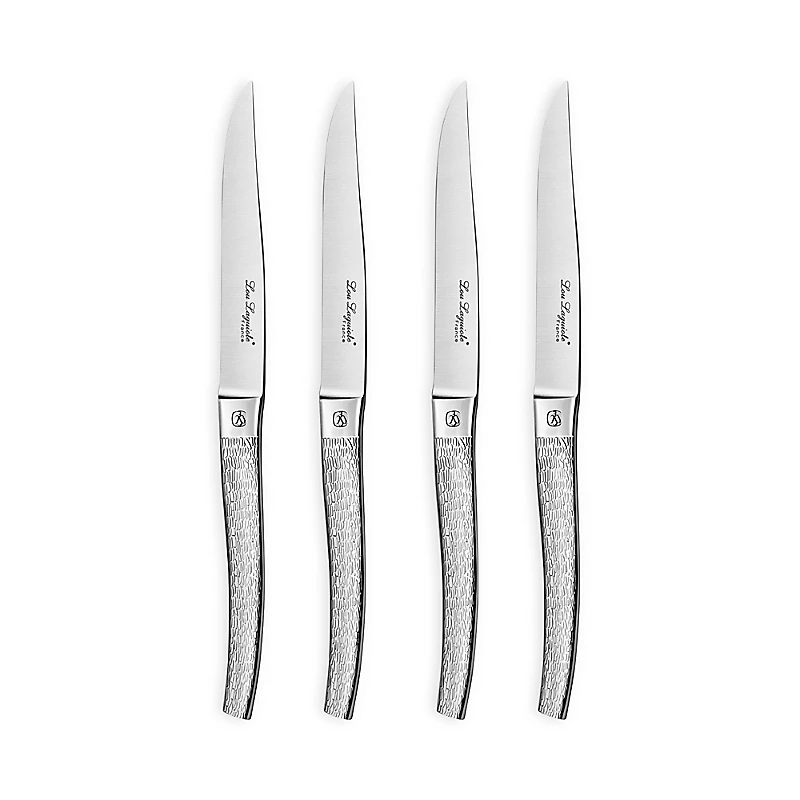 Couzon Alphone Ecorce Bark Effect Stainless Steel Knives, Set of 4