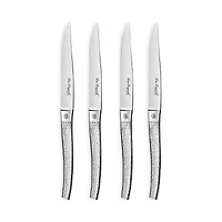 Couzon Alphone Ecorce Bark Effect Stainless Steel Knives, Set of 4
