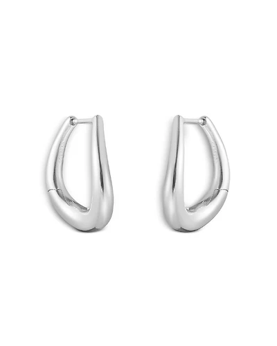 Georg Jensen Sterling Silver Offspring Medium Hoop Earrings