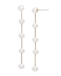 Imitation Pearl Drop Earrings - Exclusive