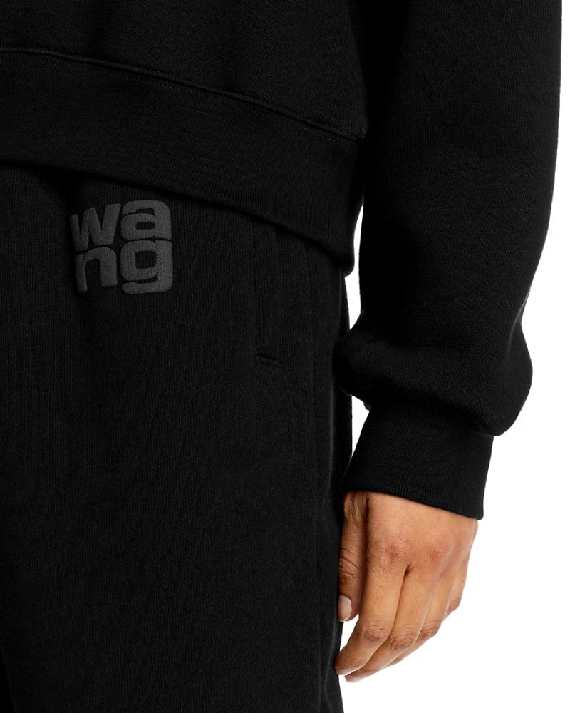 Essential Terry Crew Sweatshirt with Puff Paint Logo