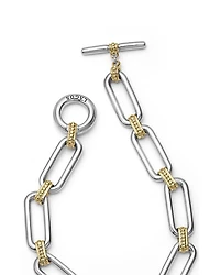 18K Yellow & Sterling Silver Signature Caviar Large Link Toggle Bracelets