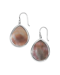 Ippolita Sterling Silver Rock Candy Brown Shell Drop Earrings