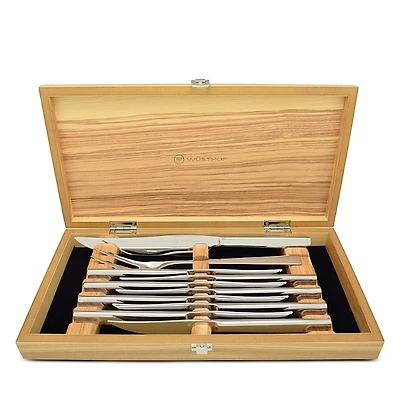 Wusthof 10 Piece Stainless Steel Steak Knife & Carving Set