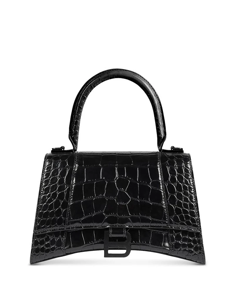 Hourglass XS Handbag Crocodile Embossed