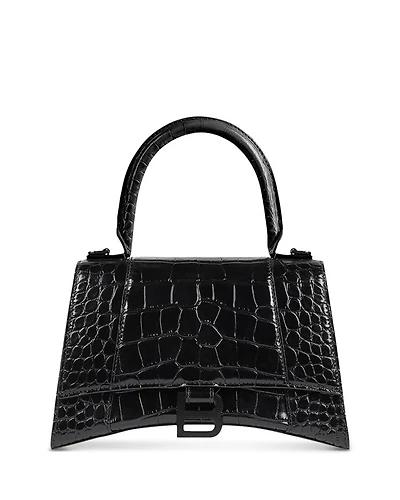 Hourglass XS Handbag Crocodile Embossed